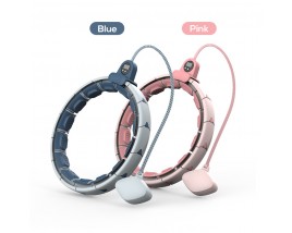 16 Setctions Free Adjustable 360 Degree Wrapped Waist Fat Burning Magnetic Therapy Massage Magnetic Hula Hoop With Counter