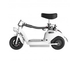 Folding Lifting Two Wheel Portable Alumimum Alloy White Seat Electric Scooter For Adults