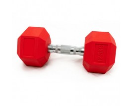 12.5kg 15kg 17.5kg 20kg electroplating anti-skip rubber coated hex dumbbell