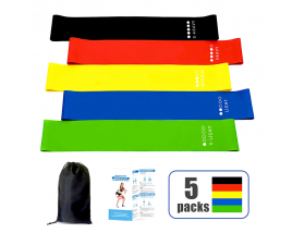 Wholesale 5 Colors Gym Fitness Rubber Yoga Bands Loop Latex Home Elastic Resistance Band Set with logo