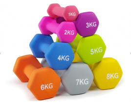 10KGS Cast Iron Rubber Coated Round-Head Anti-Rolling Dumbbell Weight Lifting For Muscle Bodybuilding