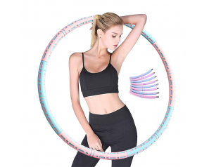 Portable Hula Weighted Hoop, Exercise Hula Hoop, Weight Loss Fitness Hoop with Detachable Sections for Burning Fat