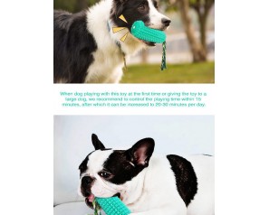 Durable TPR Dog Teeth Cup Corn Shape Cleaning Stick Toothbrush Chew Toy for Dog
