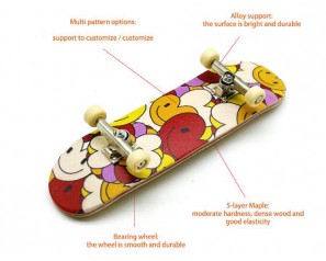 A5 Finger Skateboard Professional Maple Double Rocker Mini Skateboard Decks Sports Bearing Wheel