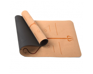 Soft Custom 5mm Cork Yoga Mat Yoga Pilates Pad Anti-slip Exercise Fitness Eco Friendly Yoga Mat with Position Line