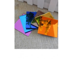Silver golden print laser cut acrylic plastic sheet 1 2mm acryl hand mirror