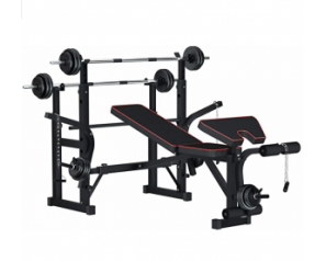 Multi-Function Foldable Weight Bench and Fitness Barbell Rack Weight Lifting Support