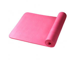Private Label 10MM NBR Yoga Mat Fitness and Exercise Rubber Yoga Mats with Carrier Strap