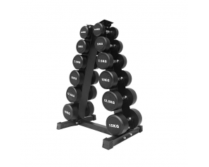 Wholesale Dumbbell Set Rack For Hex neoprene Round Dumbbells Safety Design Triangle Dumbbell Rack