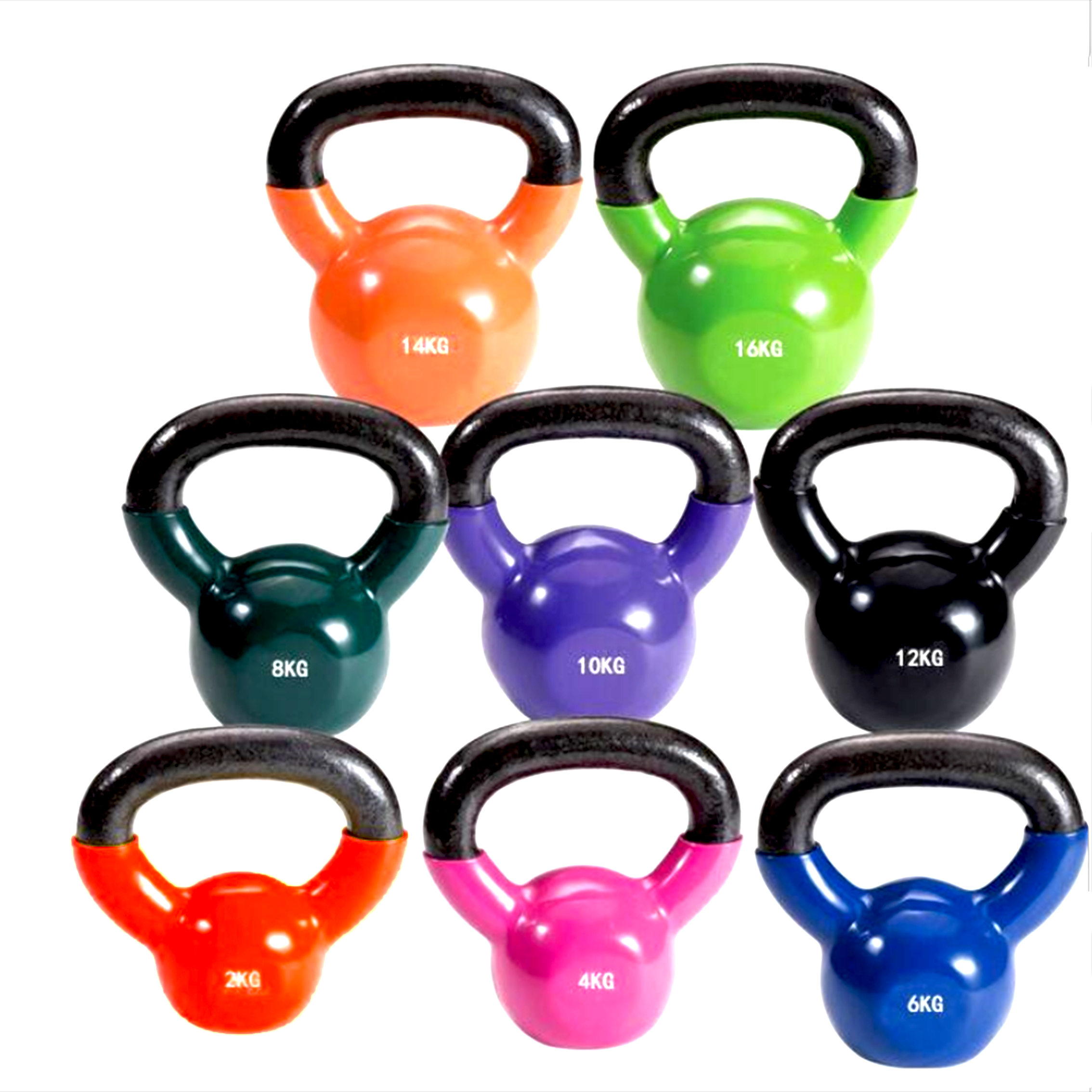 Colorful Vinyl Rubber Coated kettlebell