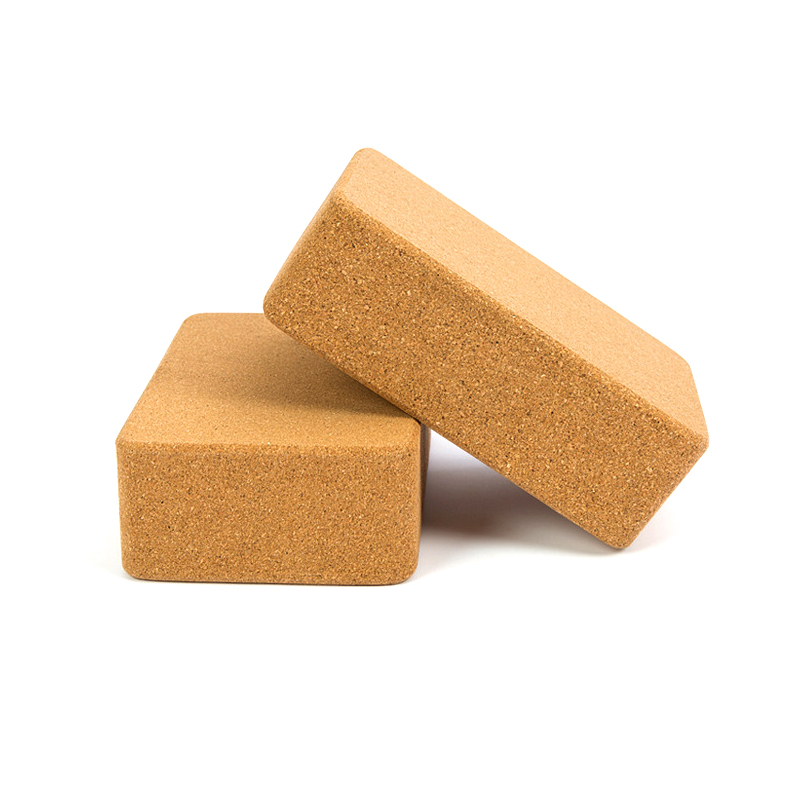 High Quality Eco-Friendly Fitness Custom 750g Yoga Blocks Natural Cork Yoga Block