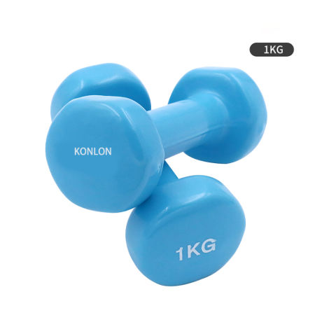 4KG Neoprene Dipping Free Weight Dumbbell Colorful Anti-Rolling Body Exercise